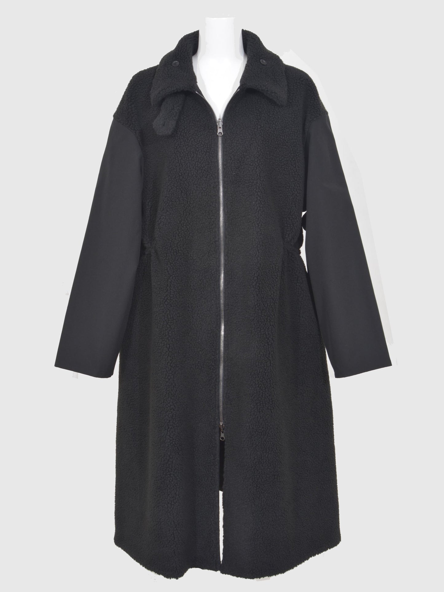 Taffeta X Boa Reversible Coat