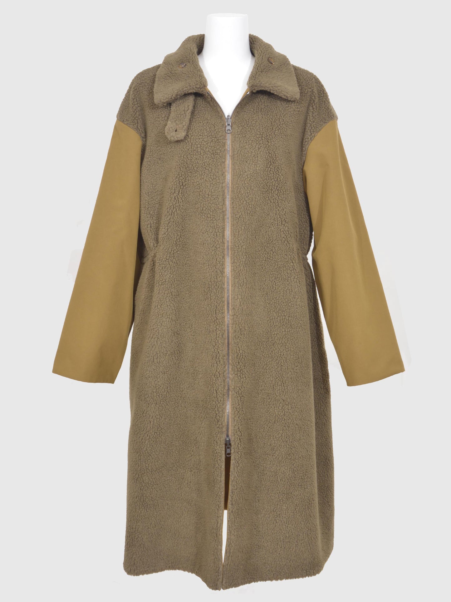 Taffeta X Boa Reversible Coat
