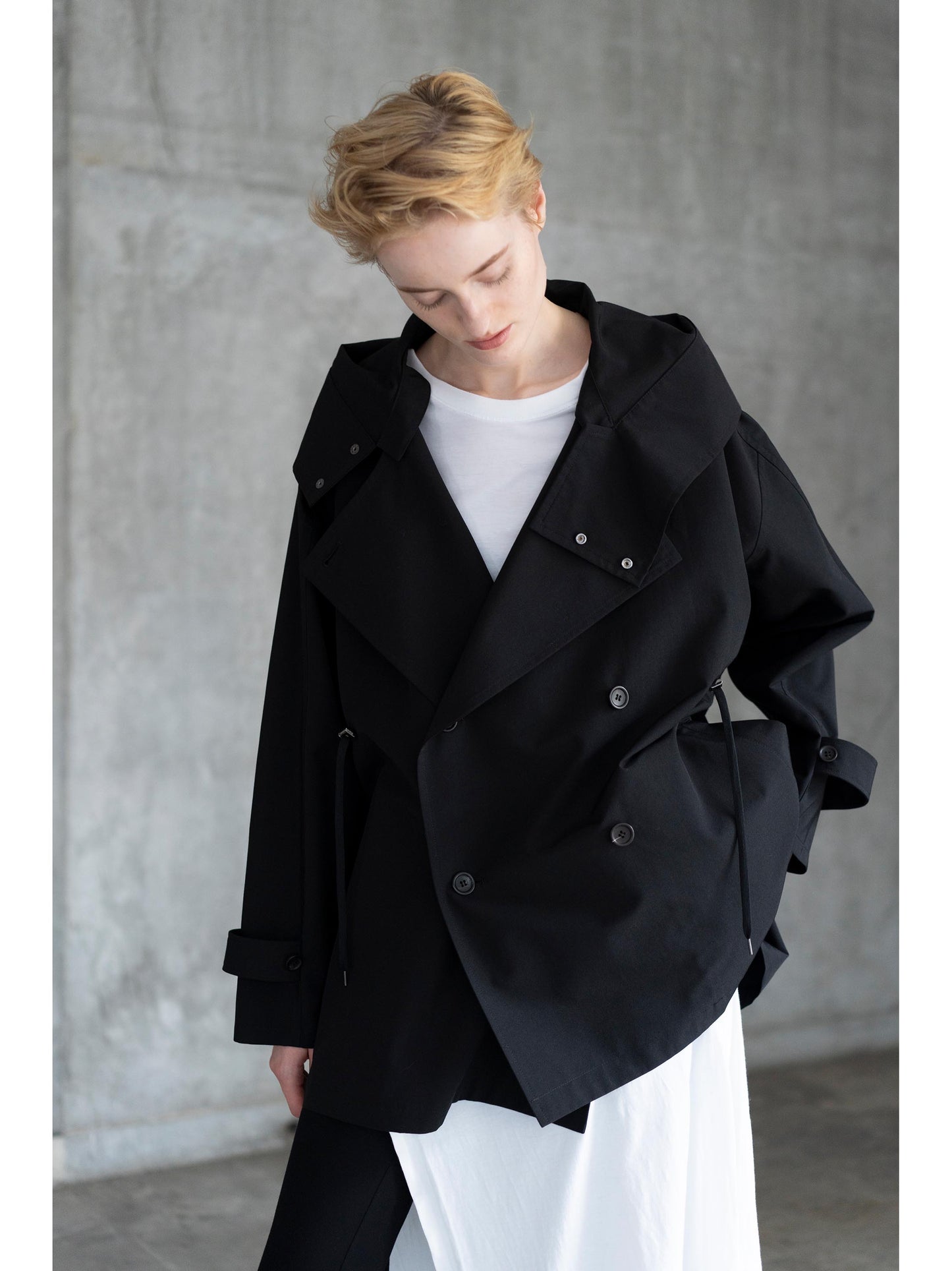 Taffeta Short Trench