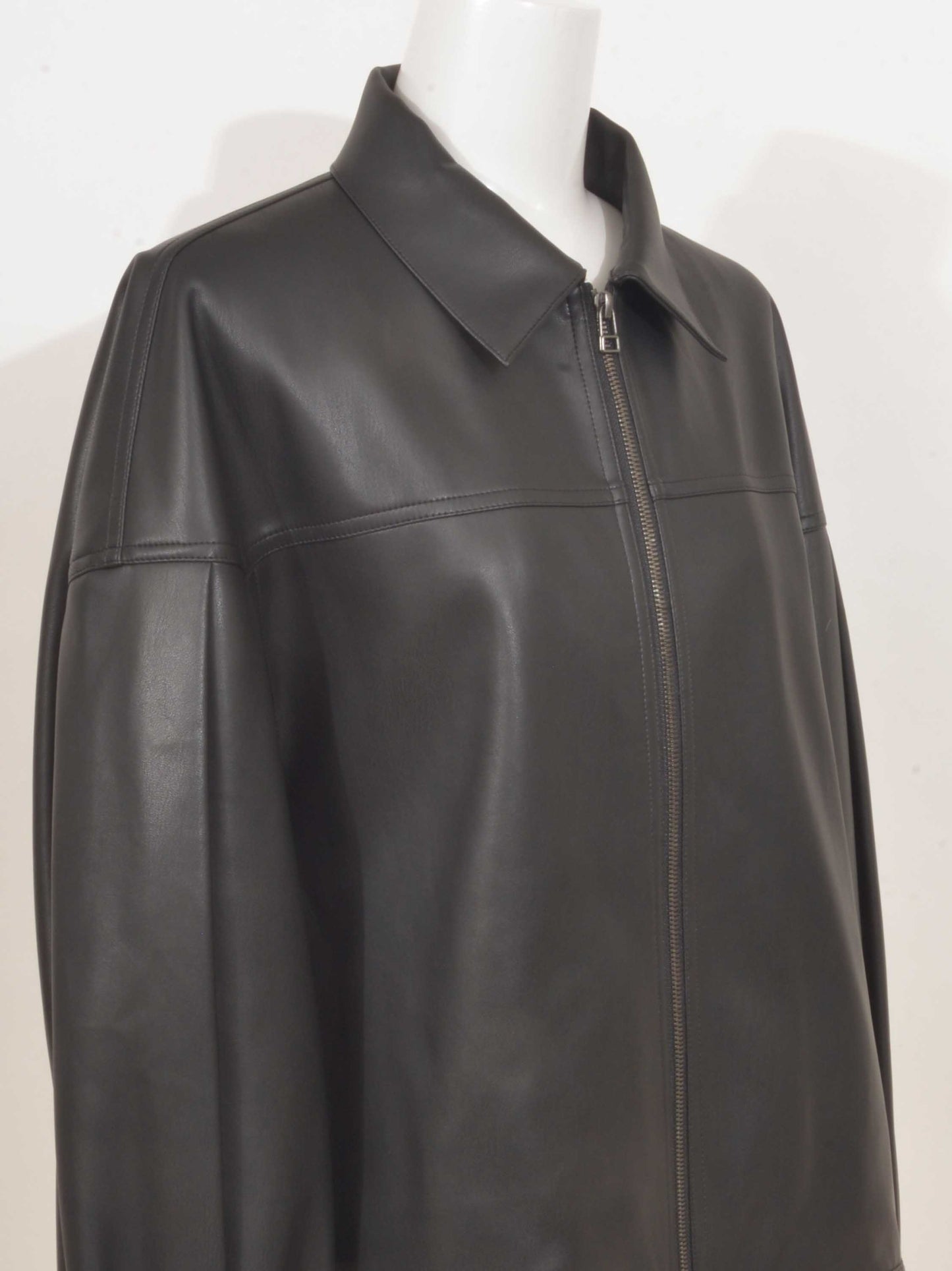 Eco Leather Zip Up Blouson