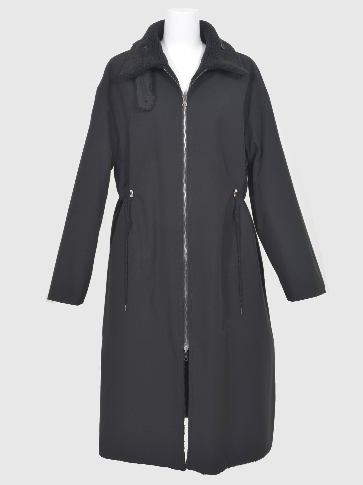 Taffeta X Boa Reversible Coat