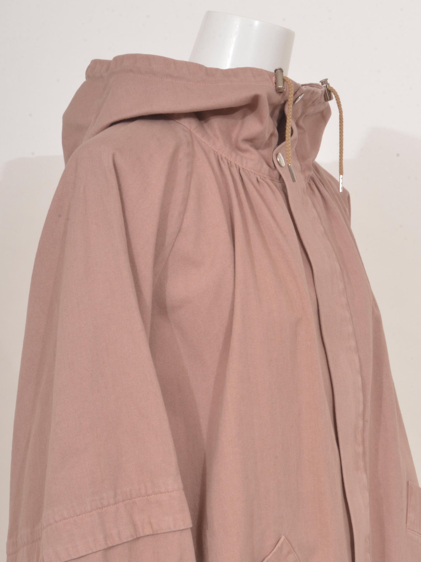 Garment Dye Cotton Satin Short Blouson