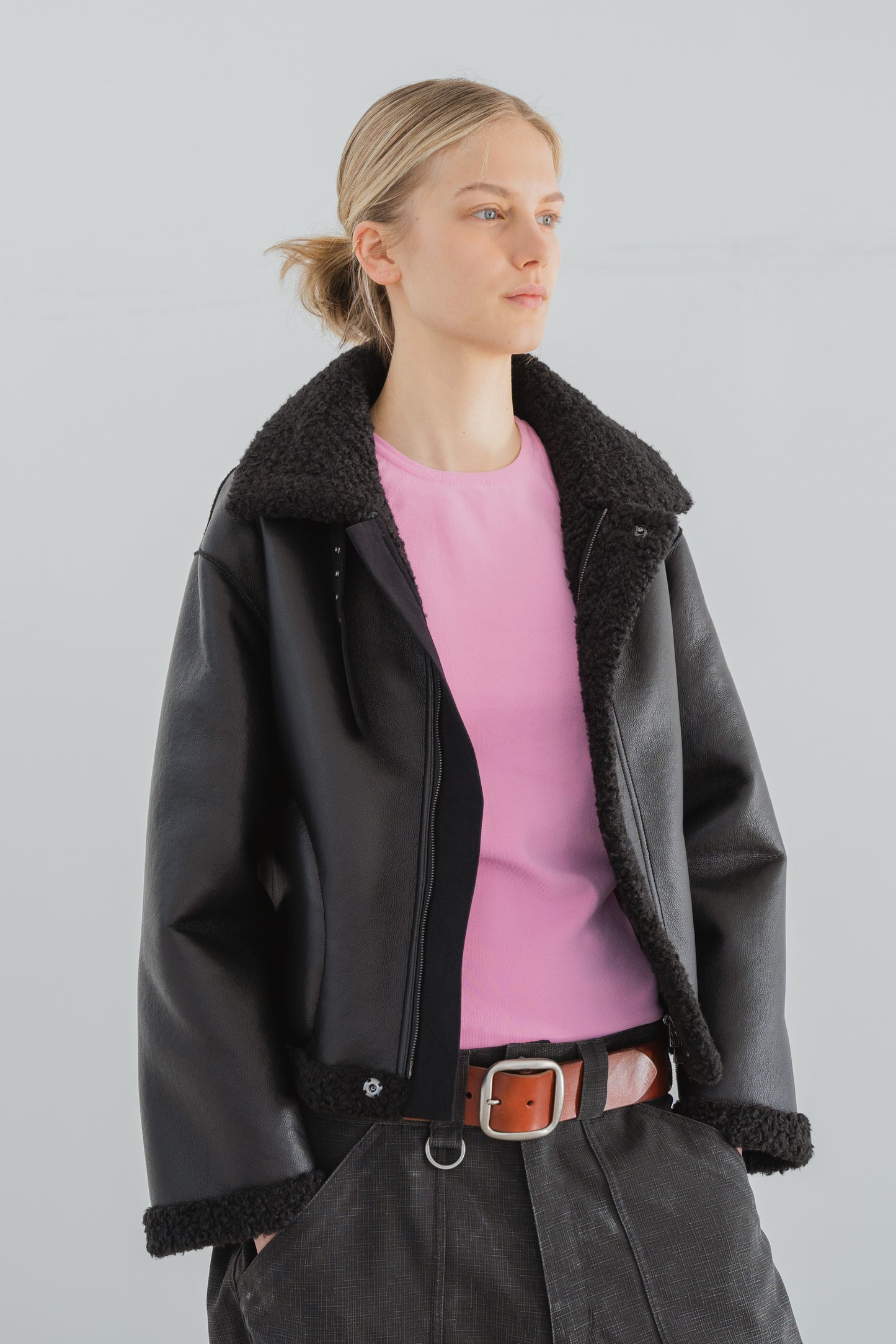 Eco Lether Short Blouson