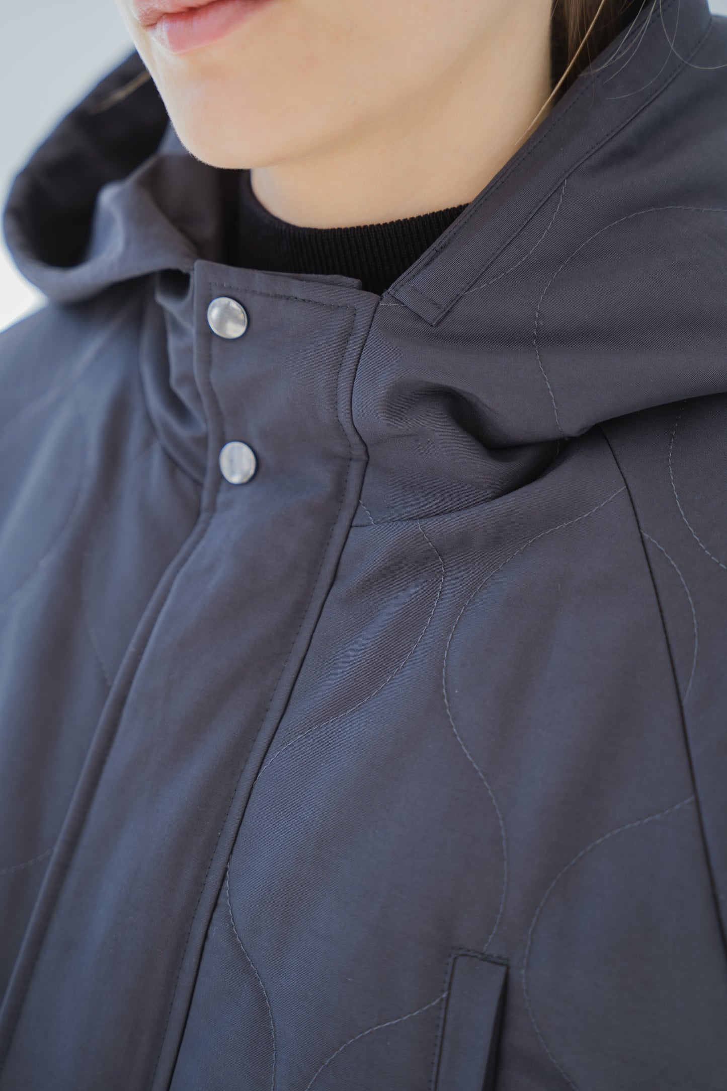 Cotton Nylon Quilted Short Blouson
