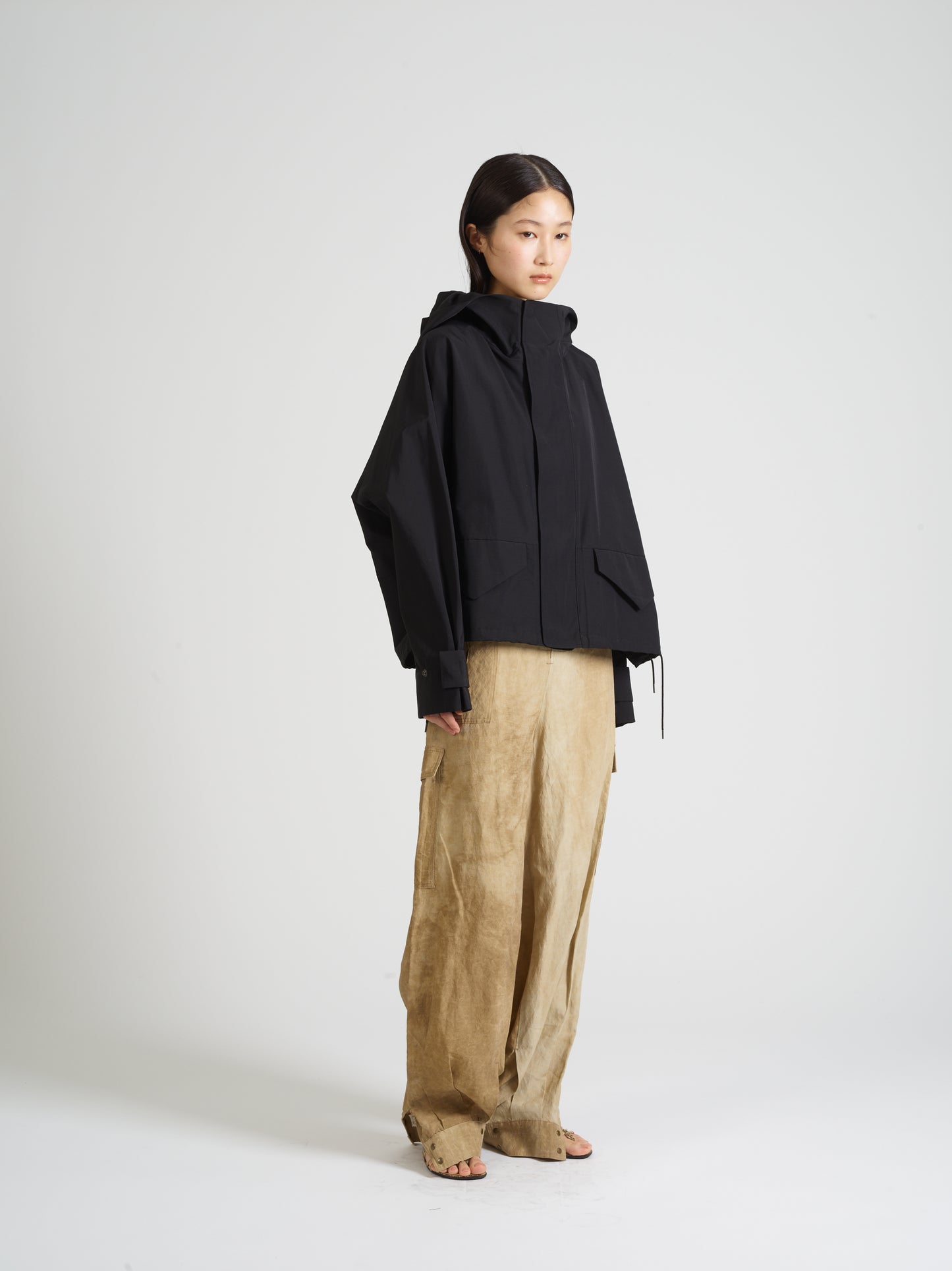 Cotton Nylon Short Blouson