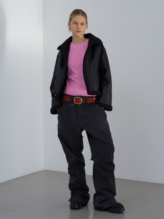 Eco Lether Short Blouson