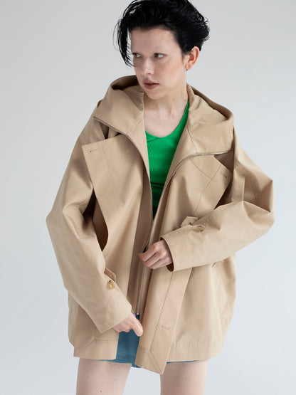 Taffeta Layered Short Coat