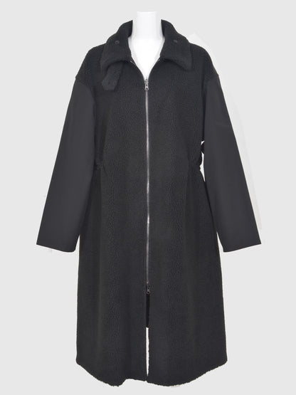 Taffeta X Boa Reversible Coat