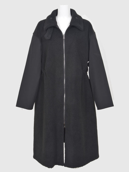 Taffeta X Boa Reversible Coat