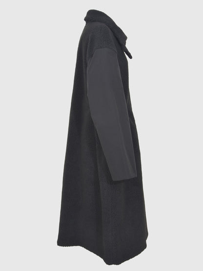 Taffeta X Boa Reversible Coat