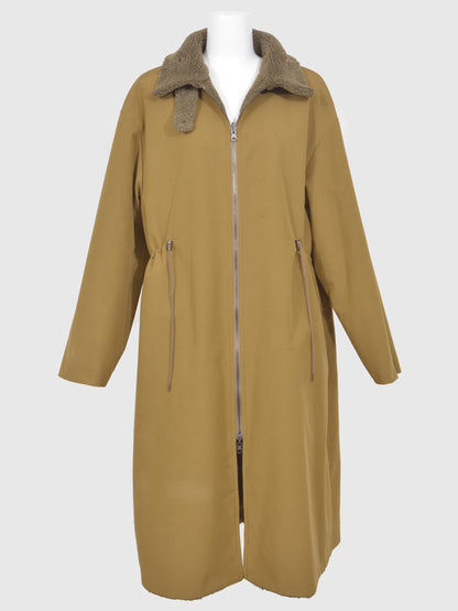 Taffeta X Boa Reversible Coat