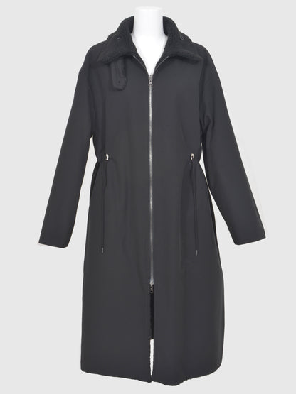 Taffeta X Boa Reversible Coat