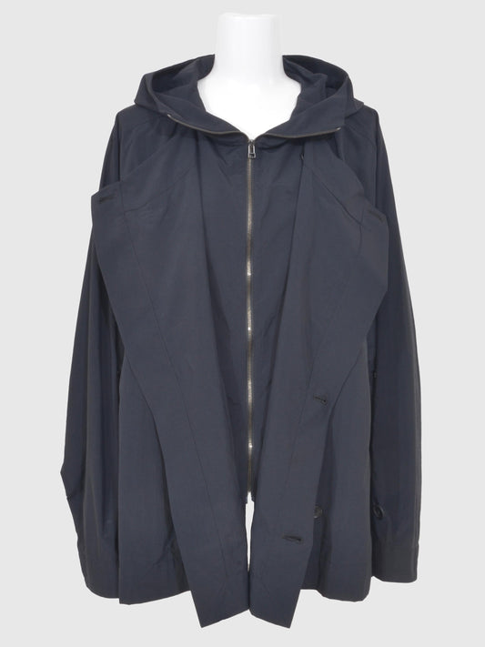 Nylon Taslan Layered Short Coat