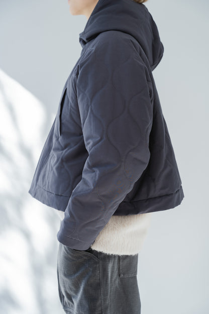 Cotton Nylon Quilted Short Blouson