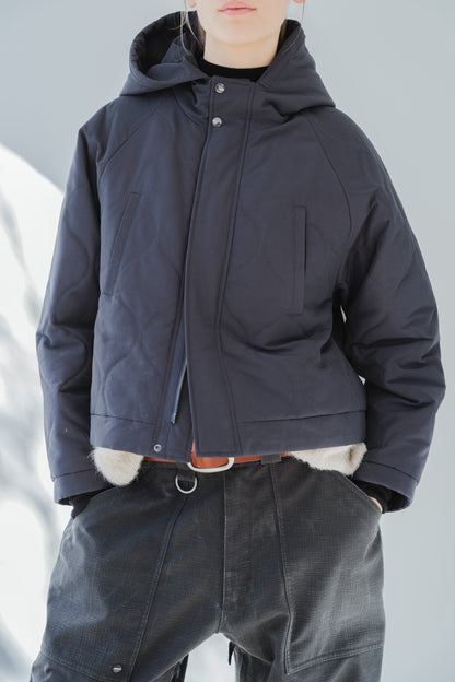 Cotton Nylon Quilted Short Blouson