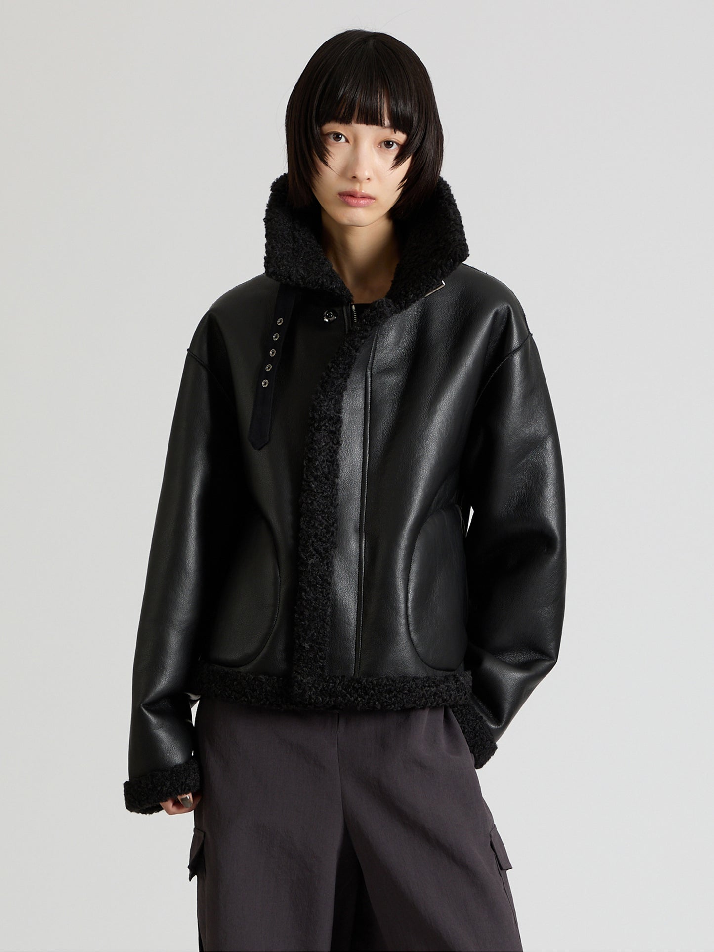 Eco Leather Short Blouson