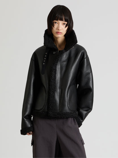 Eco Leather Short Blouson