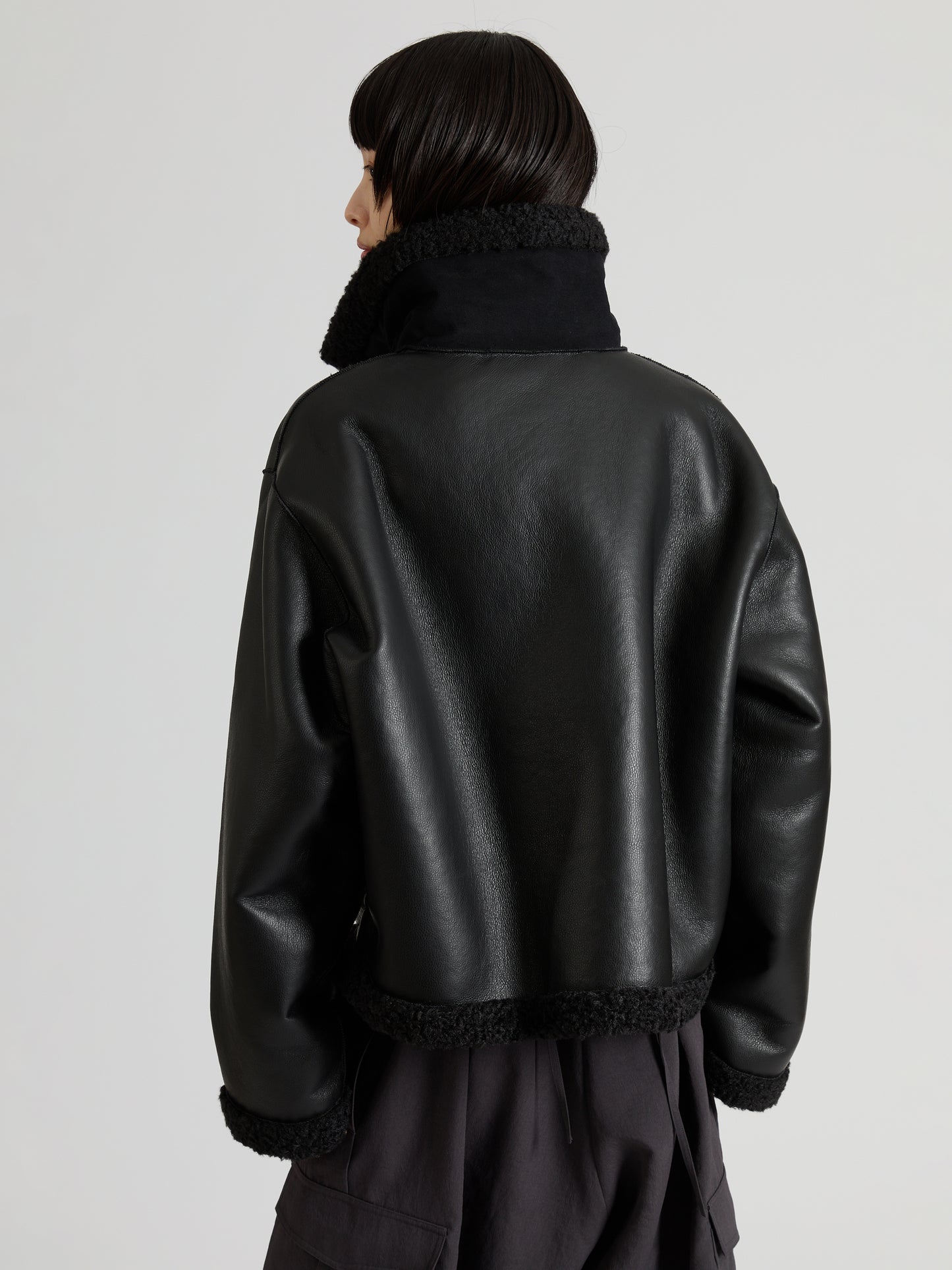 Eco Leather Short Blouson