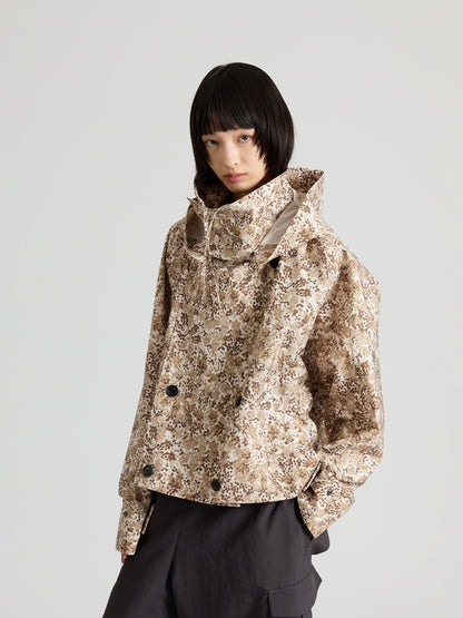 Printed Taffeta Short Trench