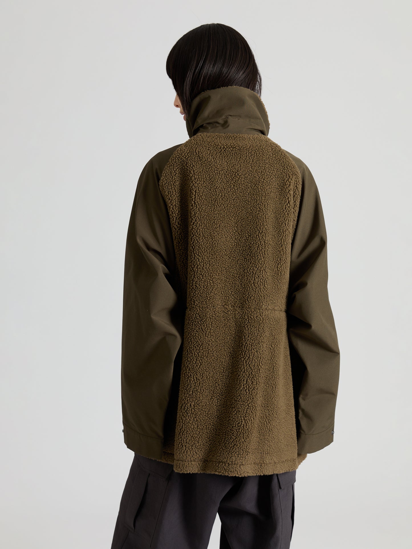 Taffeta × Boa Soutien Collar Coat