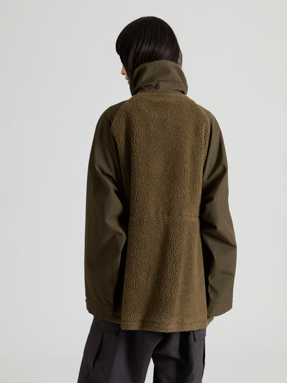 Taffeta × Boa Soutien Collar Coat