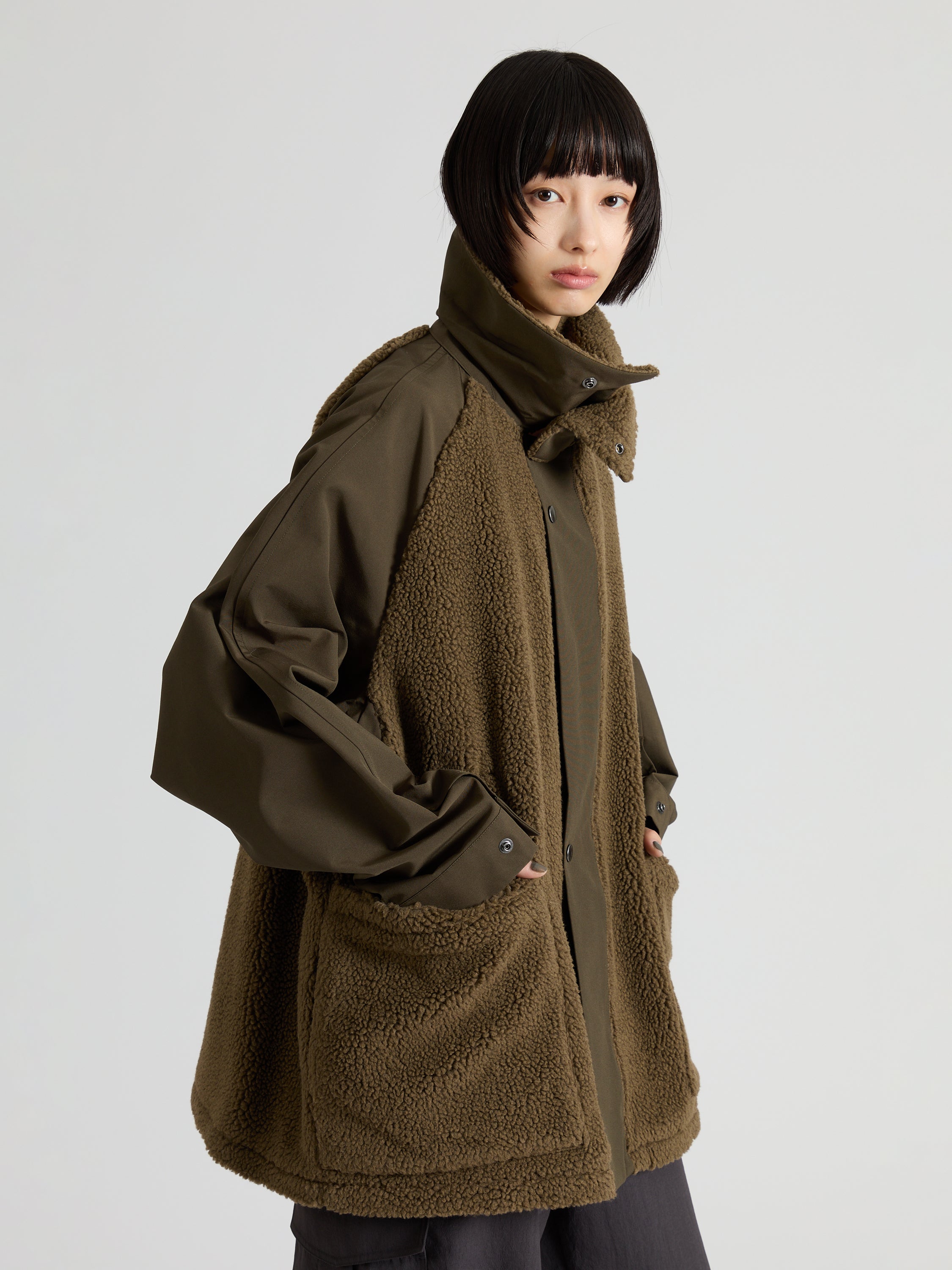 Taffeta X Boa Soutien Collar Coat – VACHEMENT