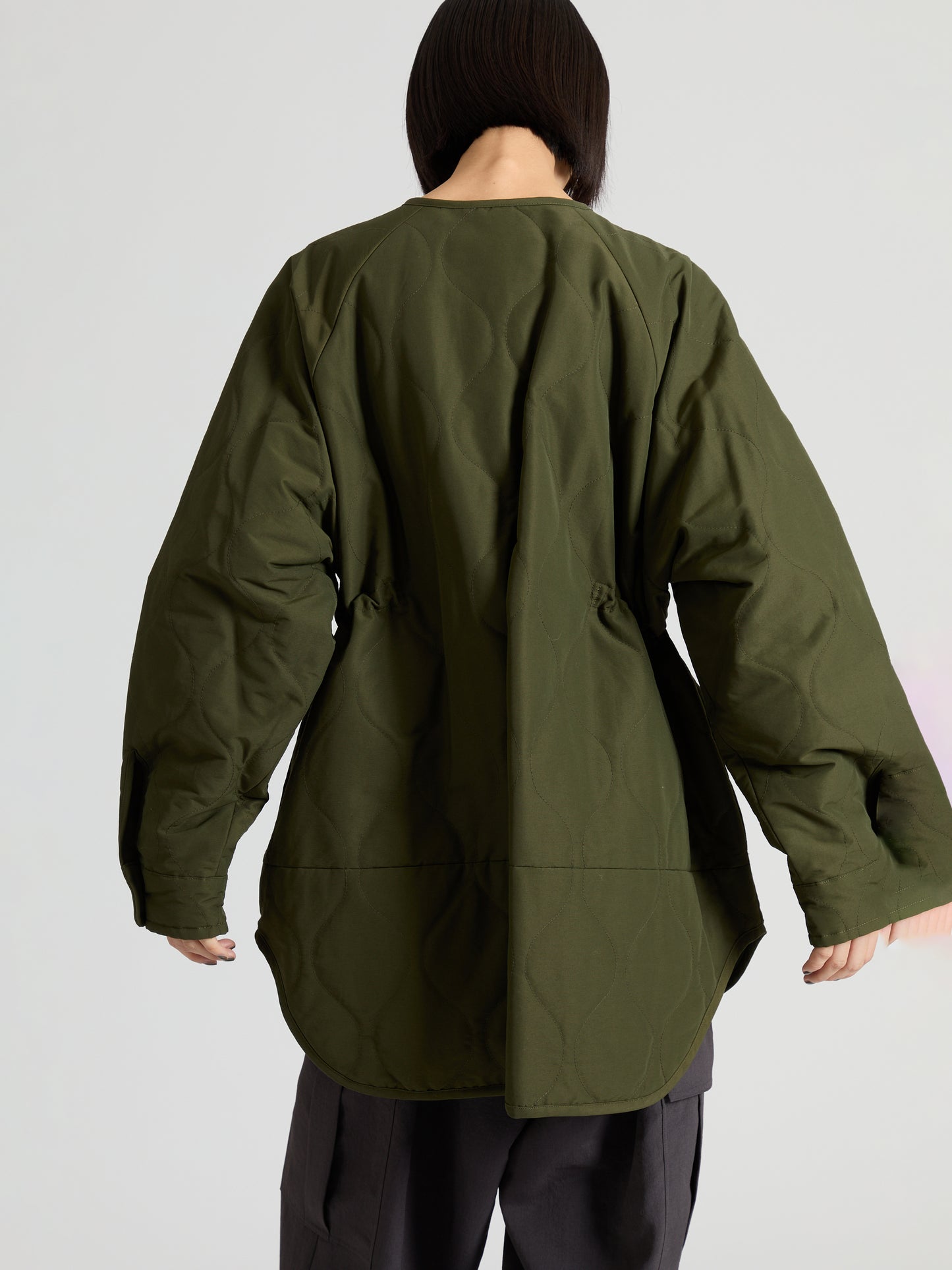 Cotton Nylon Quilted Coat