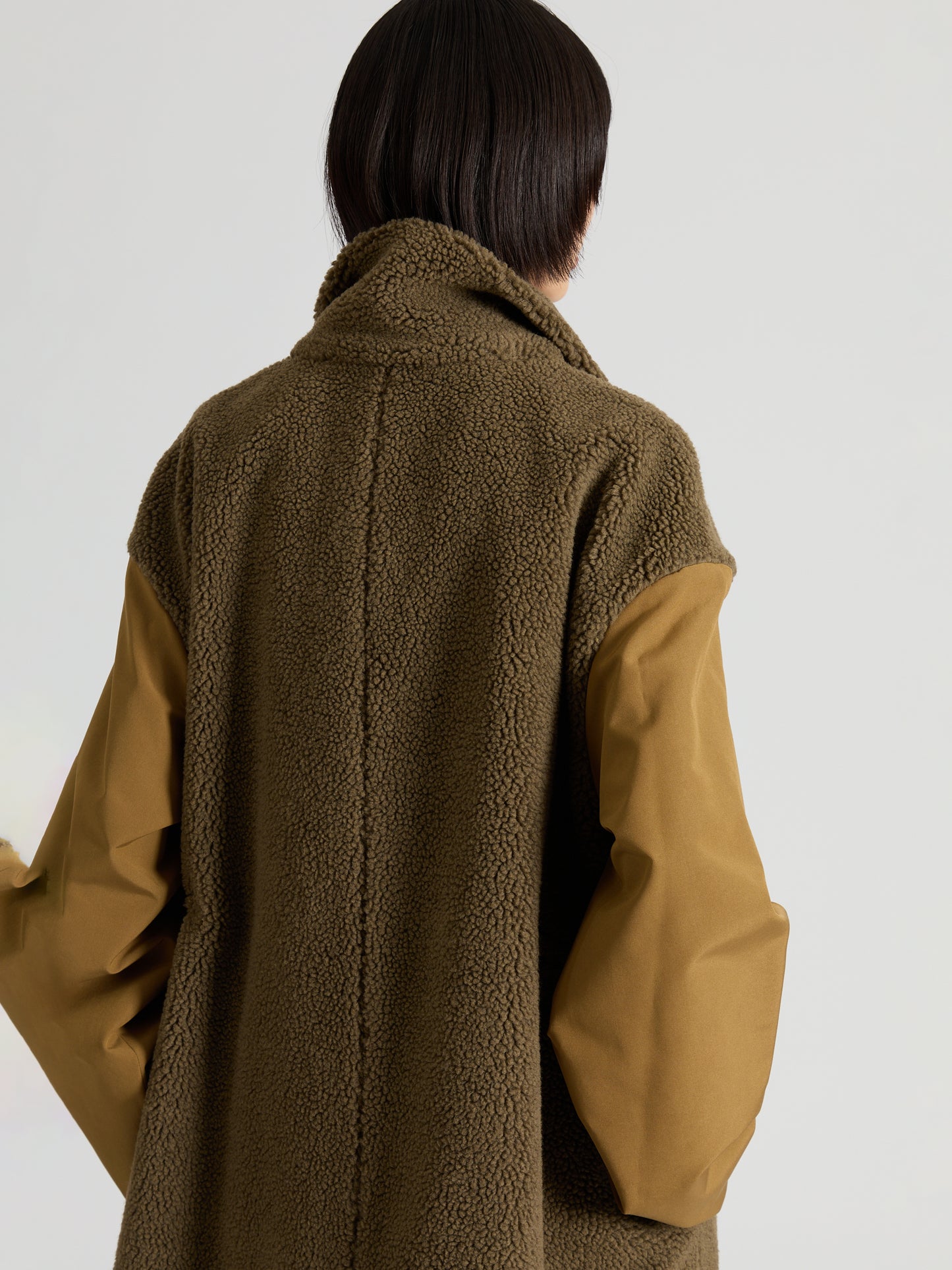 Taffeta X Boa Reversible Coat