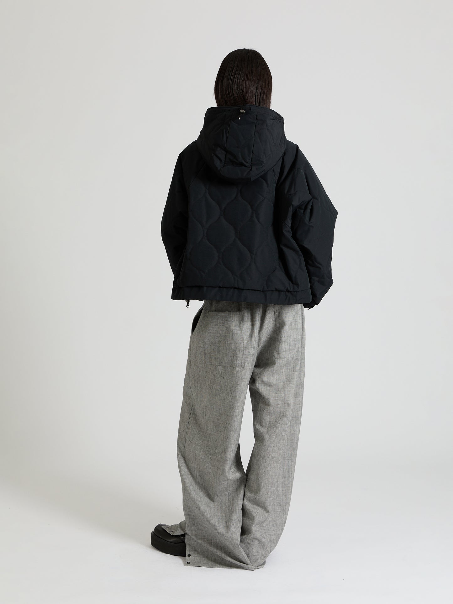 Cotton Nylon Quilted Short Blouson