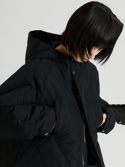 Cotton Nylon Quilted Short Blouson