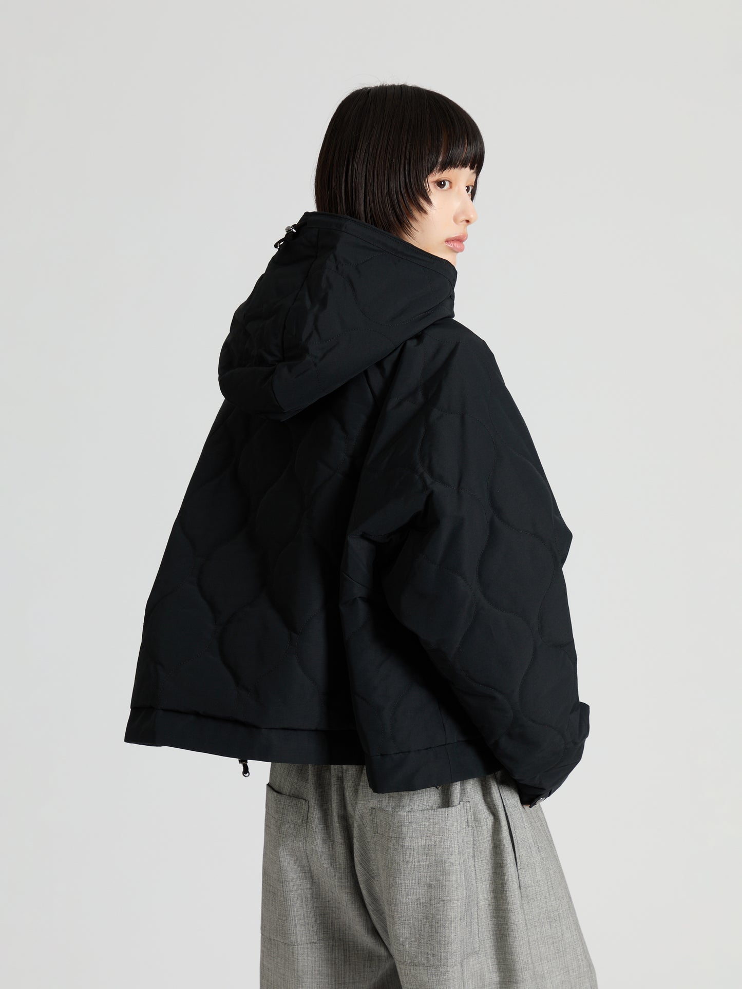 Cotton Nylon Quilted Short Blouson