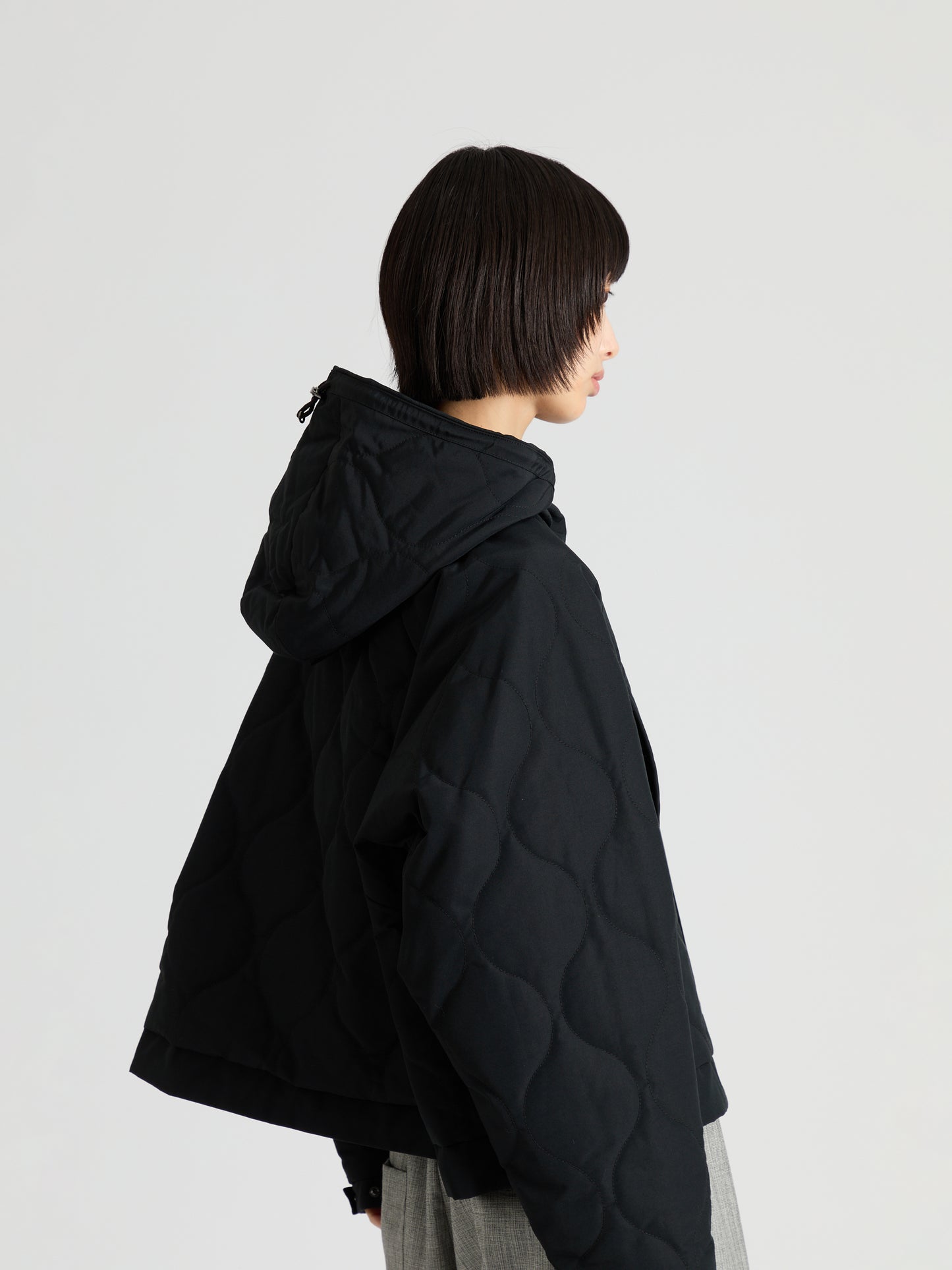 Cotton Nylon Quilted Short Blouson
