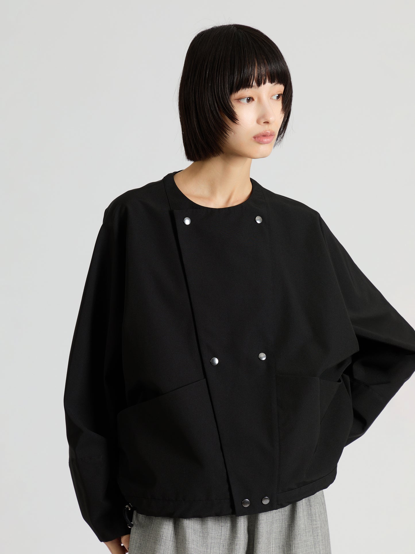 Taffeta Front Pocket Jacket