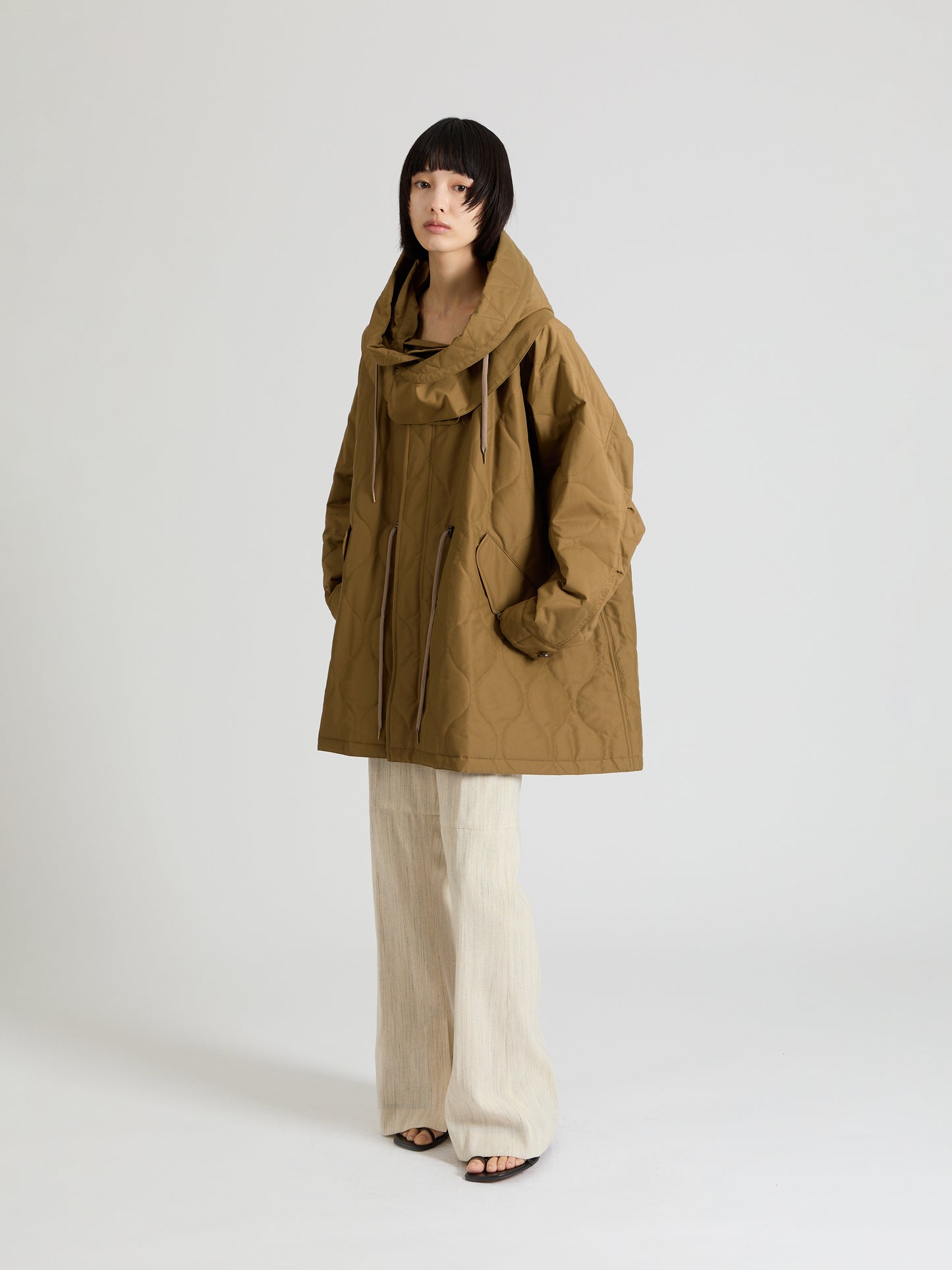 Cotton Nylon Quilted Mods Coat