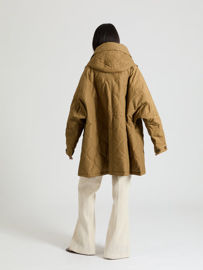 Cotton Nylon Quilted Mods Coat