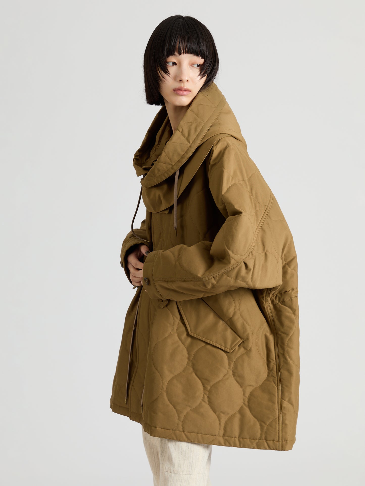 Cotton Nylon Quilted Mods Coat