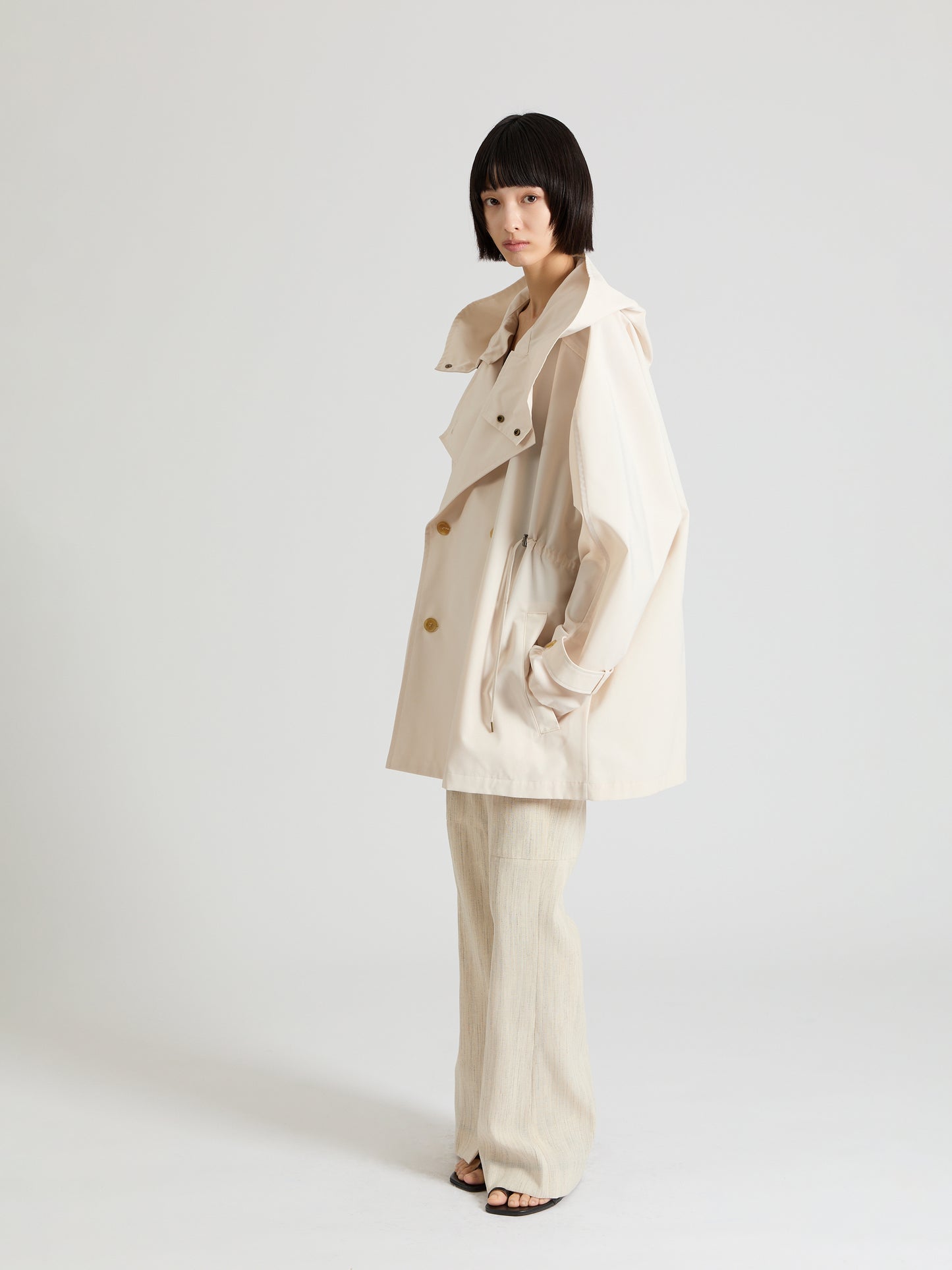 Taffeta Short Trench