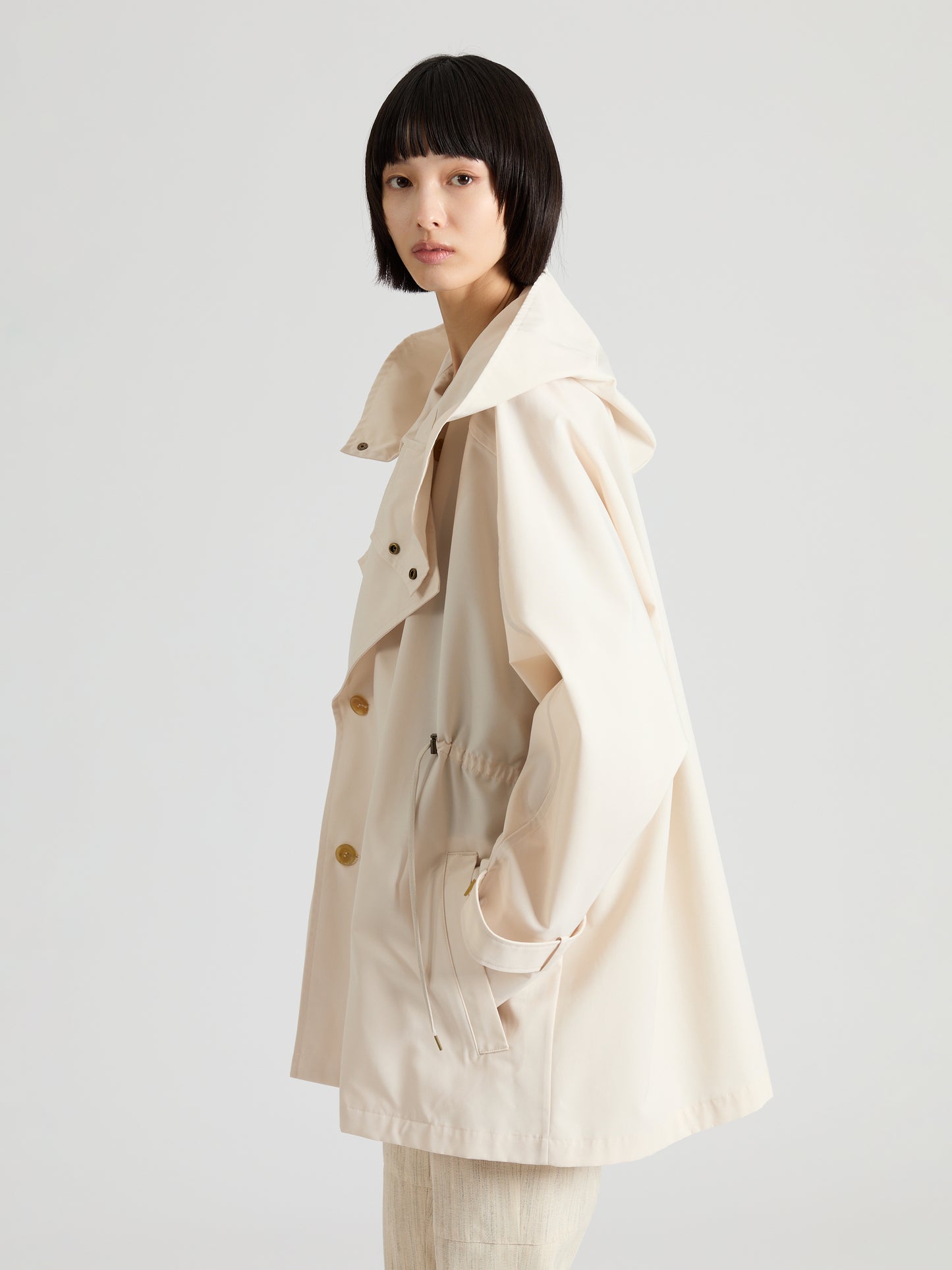 Taffeta Short Trench