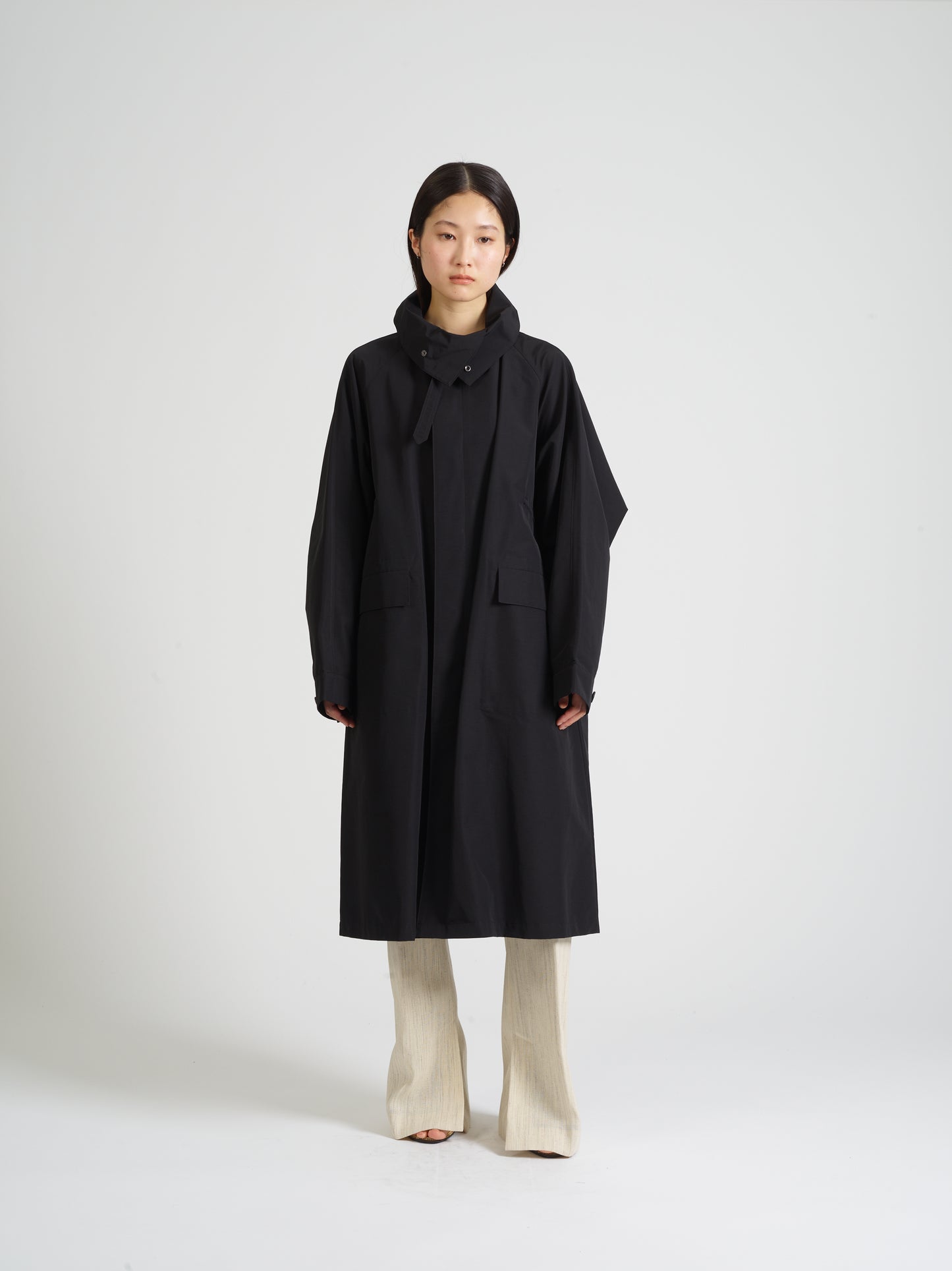 Cotton Nylon Soutien Collar Coat